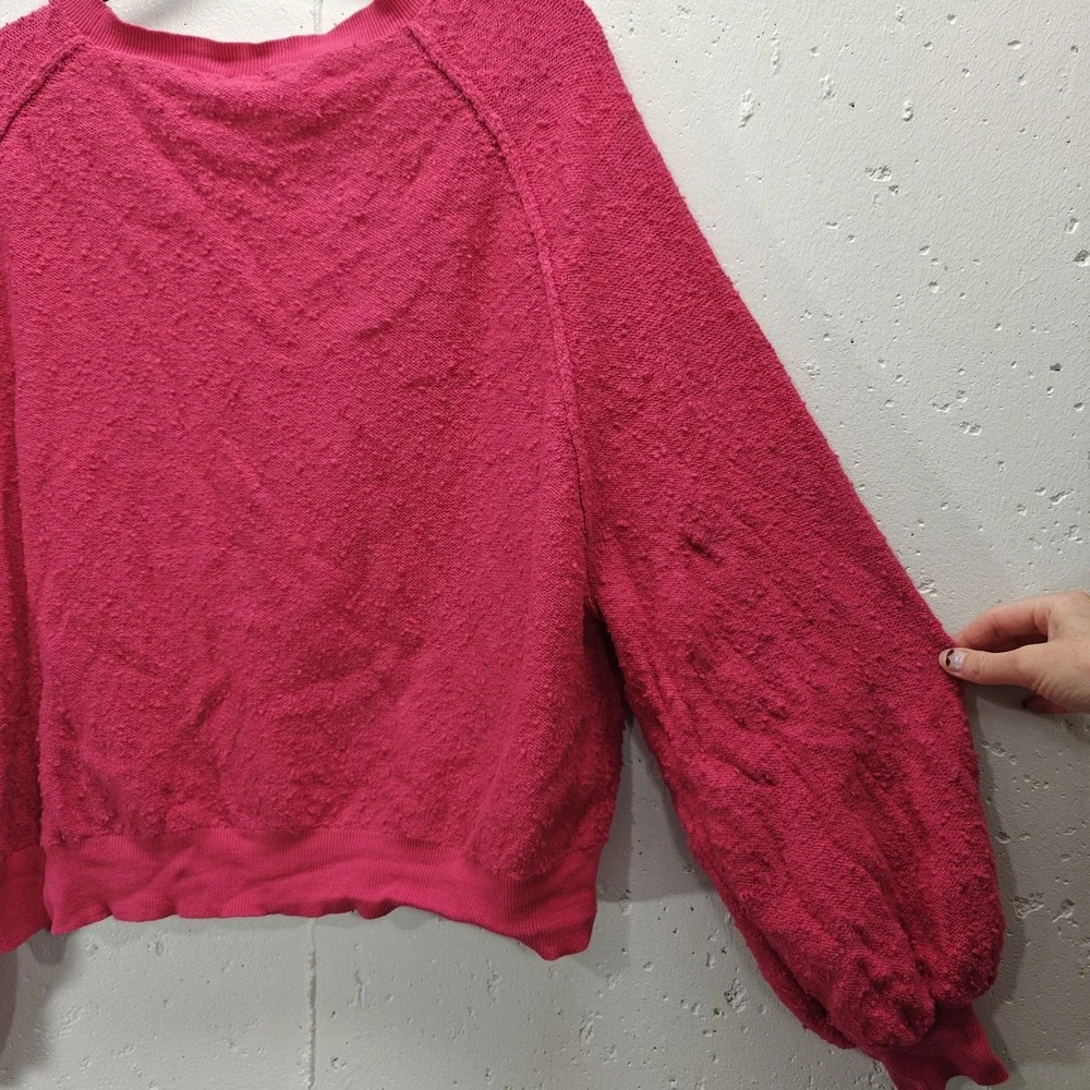 Free People Found My Friend‎ Pullover Sweater Hot Pink Womens Medium